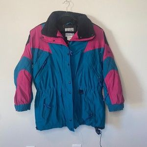 Slalom Sport Blue Purple Ski Snow Jacket Size Large